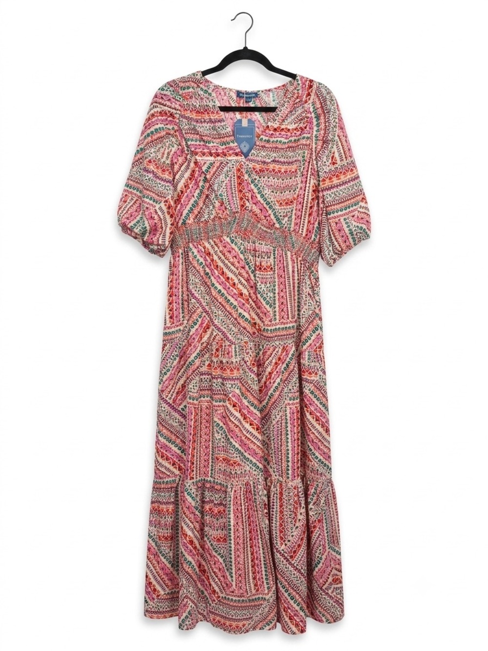 Democracy Pink Multi-Print Maxi Dress